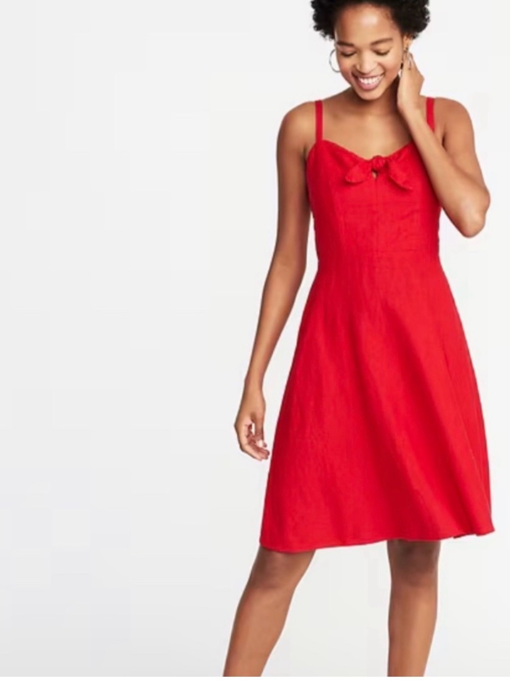 Red Tie-Front Sundress - Women's Casual Dress Old Navy